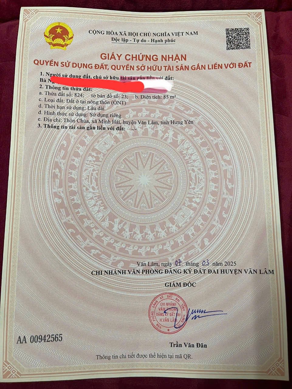 Cần bán lô góc 85m Thôn chùa, Minh Hải, Văn Lâm, Hưng Yên - Ảnh 3