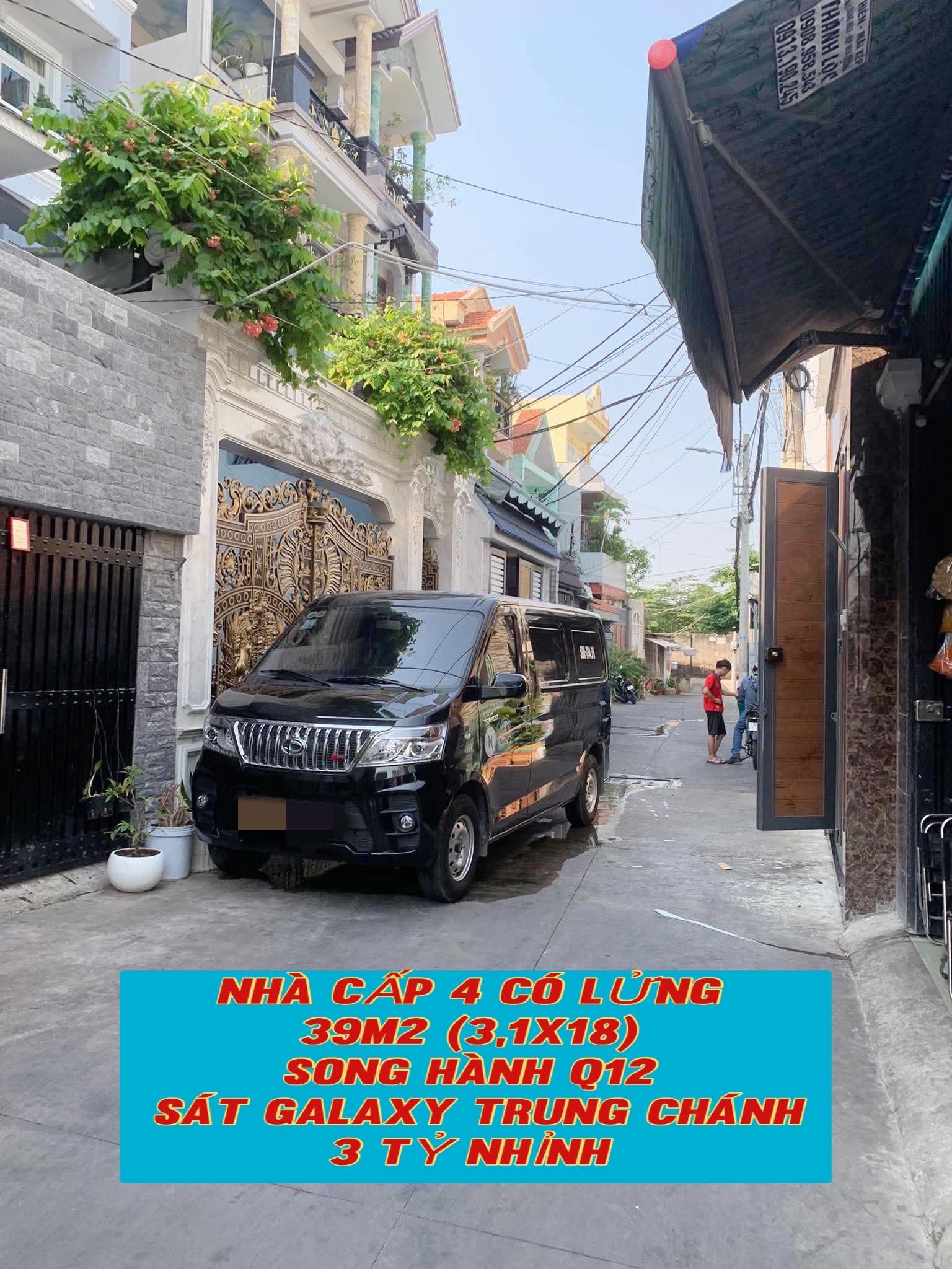 Nhà cấp 4,,,39m2 (3,1x18) Song Hành Q12 ,sát Galaxy Trung Chánh ,hxh thông, 3 tỷ nhỉnh 0932030061 - Ảnh 1