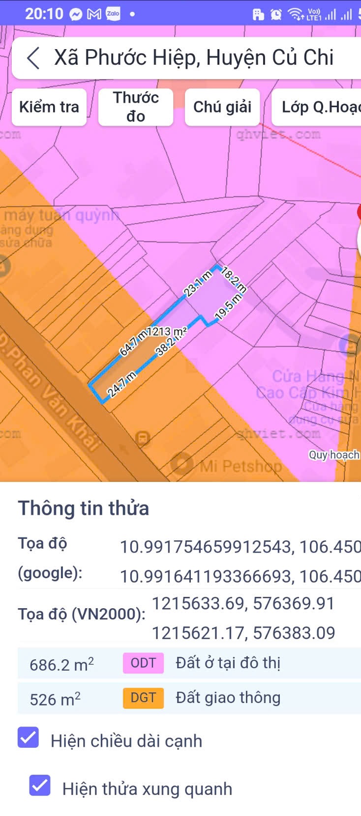 Kèo thơm 1212m2 Đất Mặt Tiền Phan Văn Khải Phước Thạnh Củ Chi Hồ Chí MInh có 12 tỷ x - Ảnh 3
