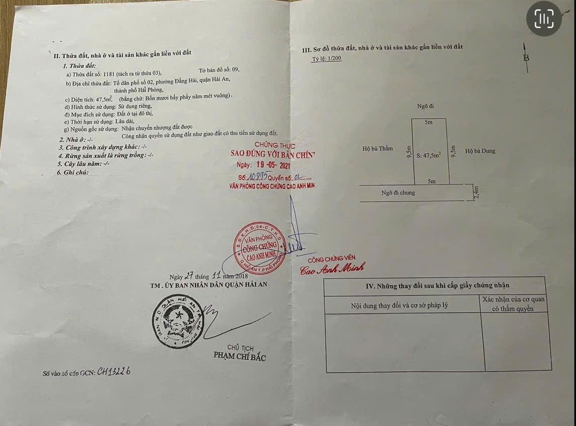 Chính Chủ Cần Bán Căn Nhà 2 Tầng Xây Độc Lập Phường Đằng Hải, Hải An, Hải Phòng - Ảnh chính