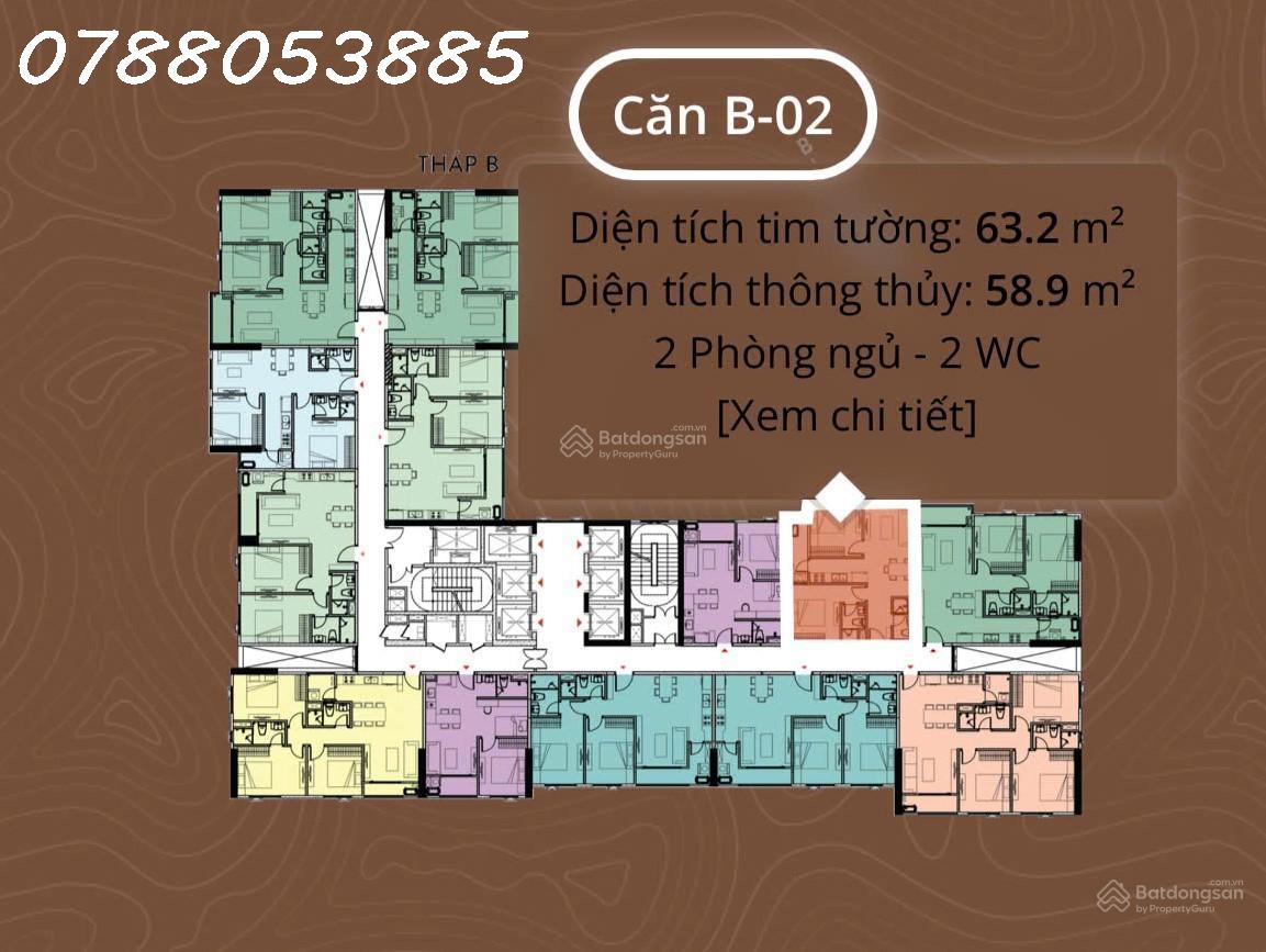 CHÍNH CHỦ bán căn hộ 2 PN 63,2 m2 - view penthouse - hàng hiếm - Giá tốt trên thị trường. - Ảnh chính