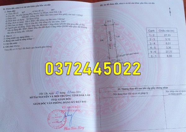 ⭐️Cần bán đất 2 mặt tiền Lý Nam Đế, Quảng Phú, Huyện Cư M'gar, Đắk Lắk. 1,65tỷ. 0372445022 - Ảnh chính
