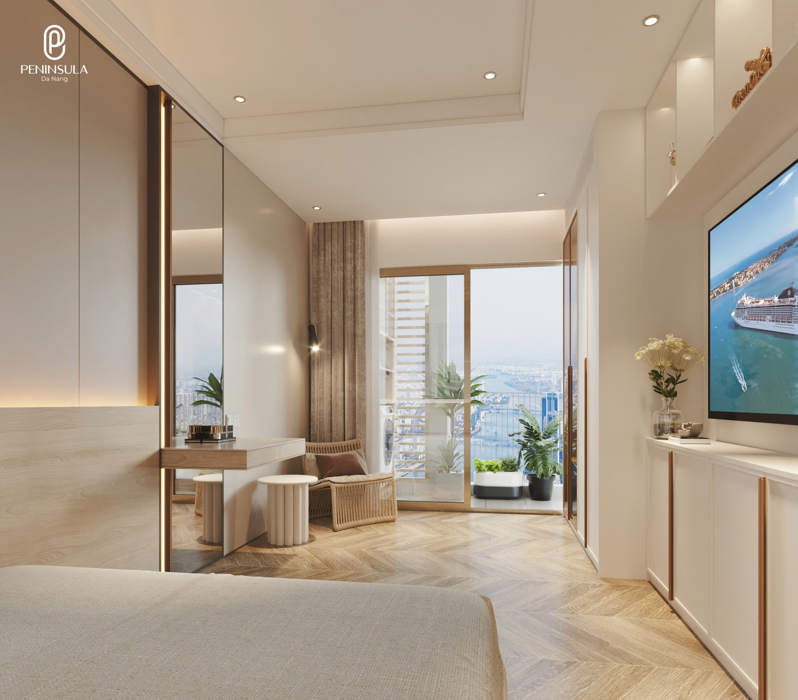 Bán nhanh căn hộ cao cấp 64,3m2 chỉ với 4tỷ320, mặt tiền sông Hàn, view pháo hoa, sông hàn và biển - Ảnh chính