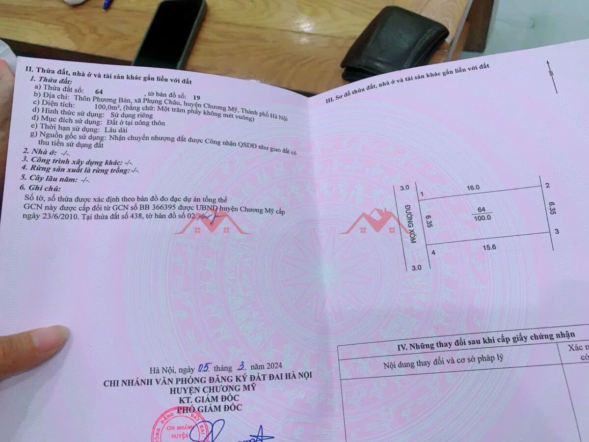 CHÍNH CHỦ BÁN LÔ ĐẤT 100M TẠI PHỤNG CHÂU-CHƯƠNG MỸ-HÀ NỘI - Ảnh 4