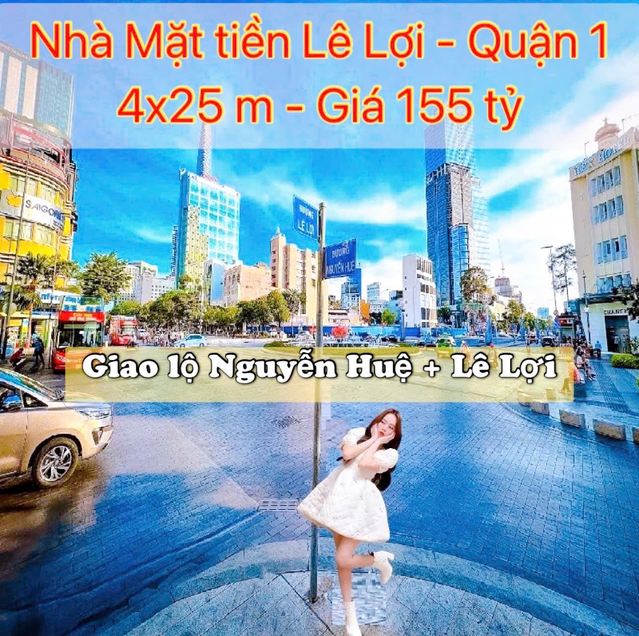 Bán gấp Vị trí siêu đắc địa Mặt tiền Lê Lợi, QUẬN 1, Diện tích 4x25 m, Giá 155 tỷ - Ảnh chính