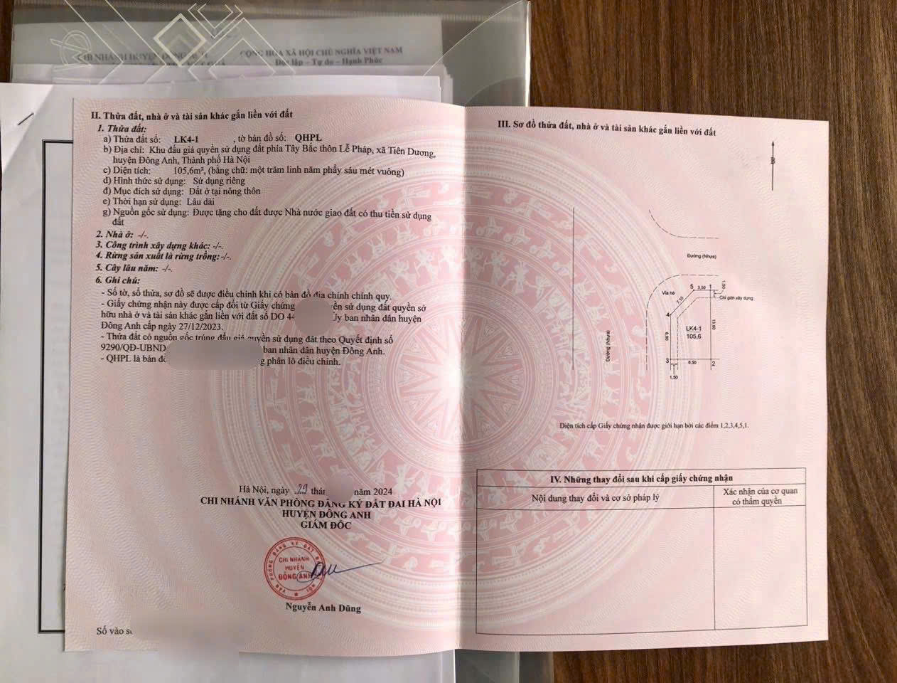 Lô góc khu đấu giá Tây Bắc Lễ Pháp - Tiên Dương - Ảnh chính