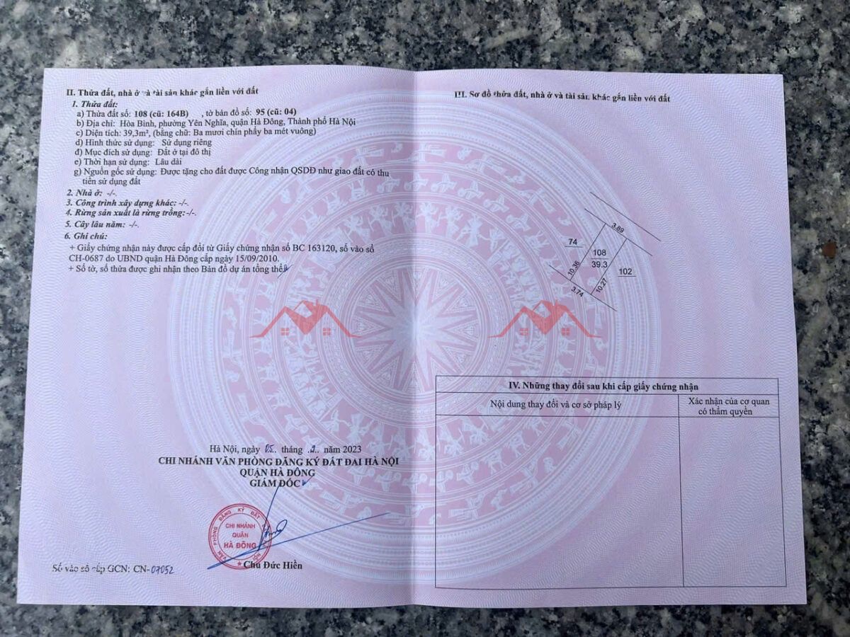 CHÍNH CHỦ BÁN LÔ ĐẤT 39,3M TẠI YÊN NGHĨA-HÀ ĐÔNG-HÀ NỘI - Ảnh 4