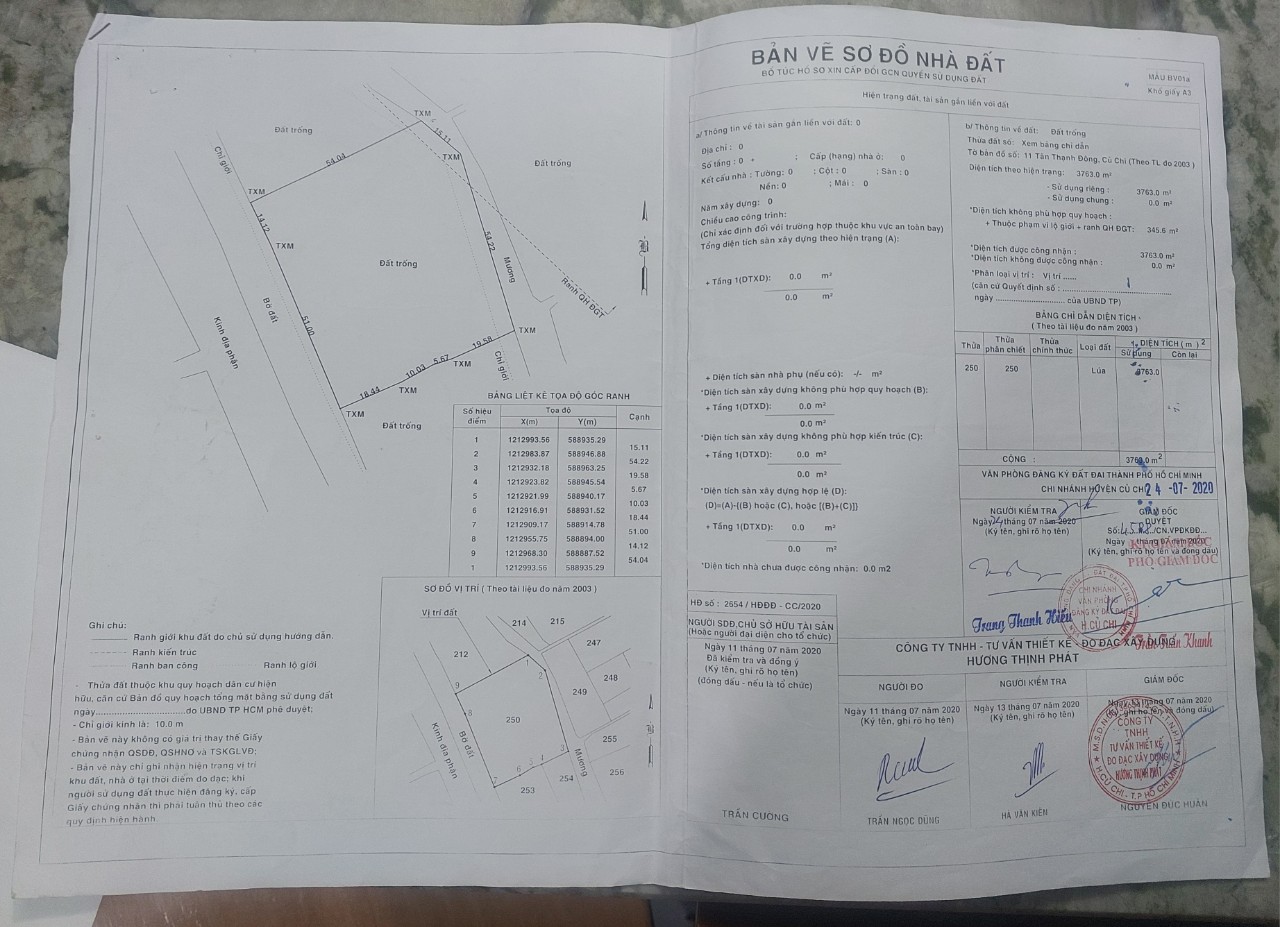 CHÍNH CHỦ CẦN BÁN LÔ ĐẤT 3763m2 chỉ 9,8 tỷ xã Tân Thạnh Đông , Củ Chi , HCM - Ảnh 1