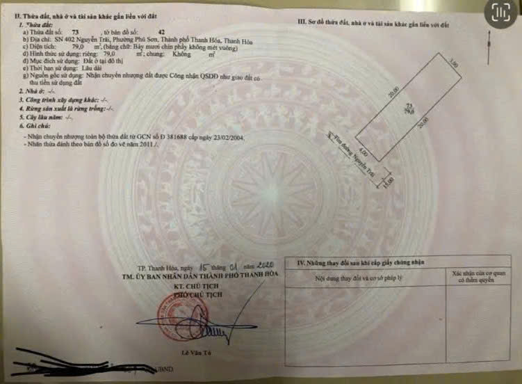 CHÍNH CHỦ CẦN BÁN  NHÀ 2 TẦNG MẶT ĐƯỜNG Tại NGUYỄN TRÃI , P. Phú Sơn, TP. Thanh Hóa, Tỉnh Thanh Hóa - Ảnh 1