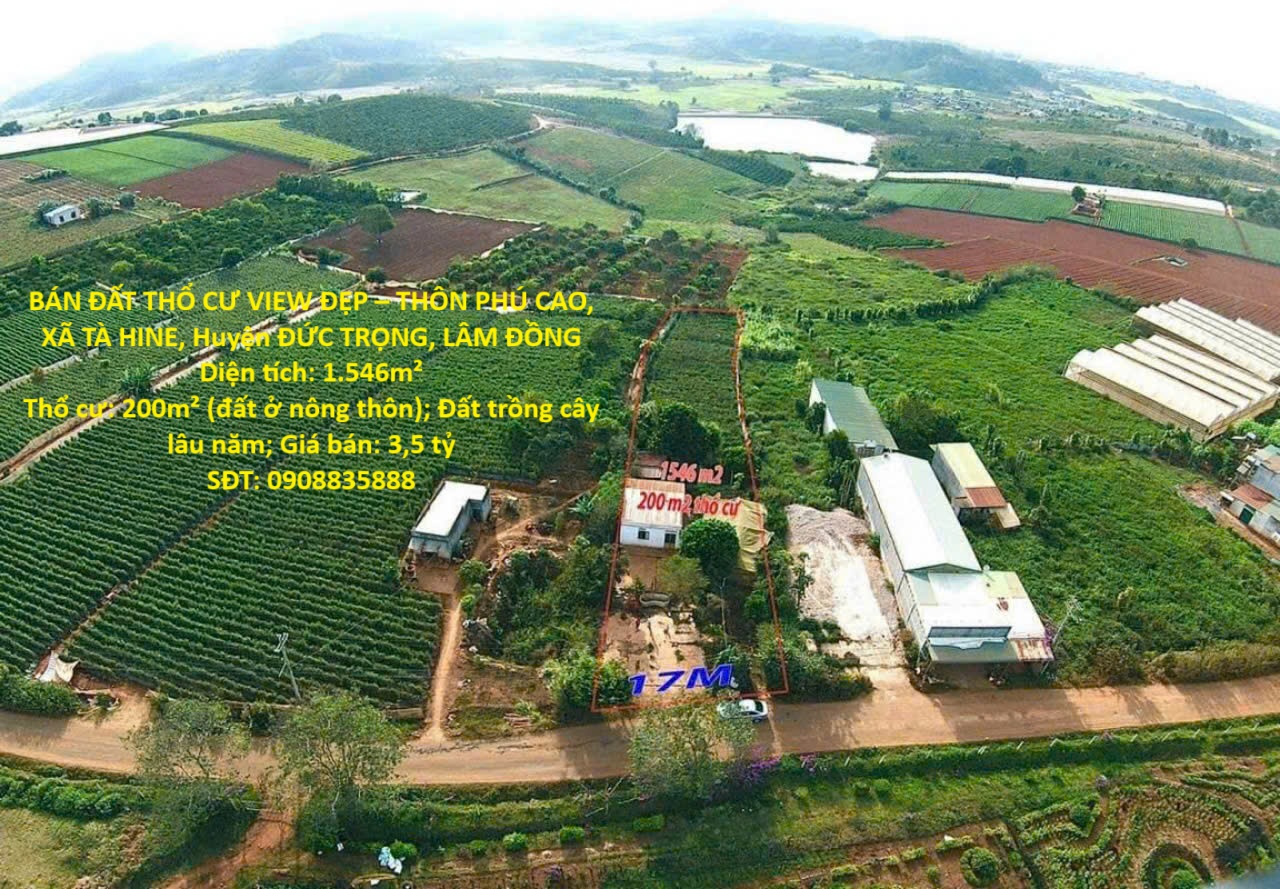 BÁN ĐẤT THỔ CƯ VIEW ĐẸP – THÔN PHÚ CAO, XÃ TÀ HINE, Huyện ĐỨC TRỌNG, LÂM ĐỒNG - Ảnh chính