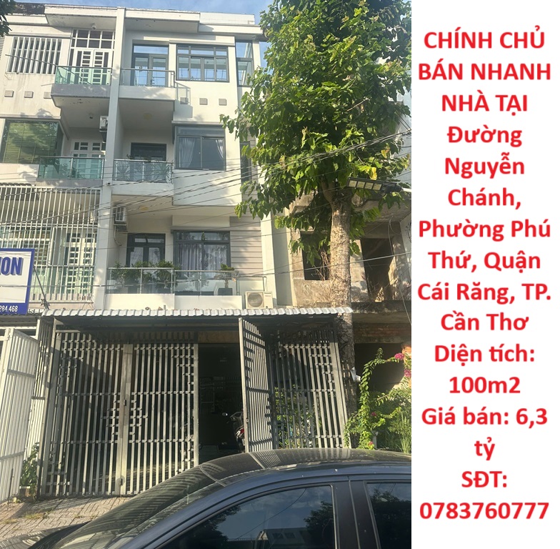 CHÍNH CHỦ BÁN NHANH NHÀ TẠI Đường Nguyễn Chánh, Phường Phú Thứ, Quận Cái Răng, TP. Cần Thơ - Ảnh chính