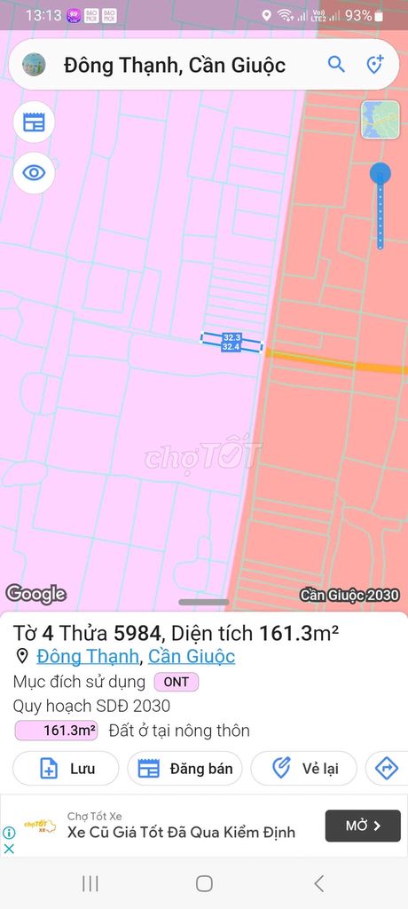 Cần bán đất Ấp Trung, Xã Đông Thạnh, Huyện Cần Giuộc, Long An - Ảnh 3