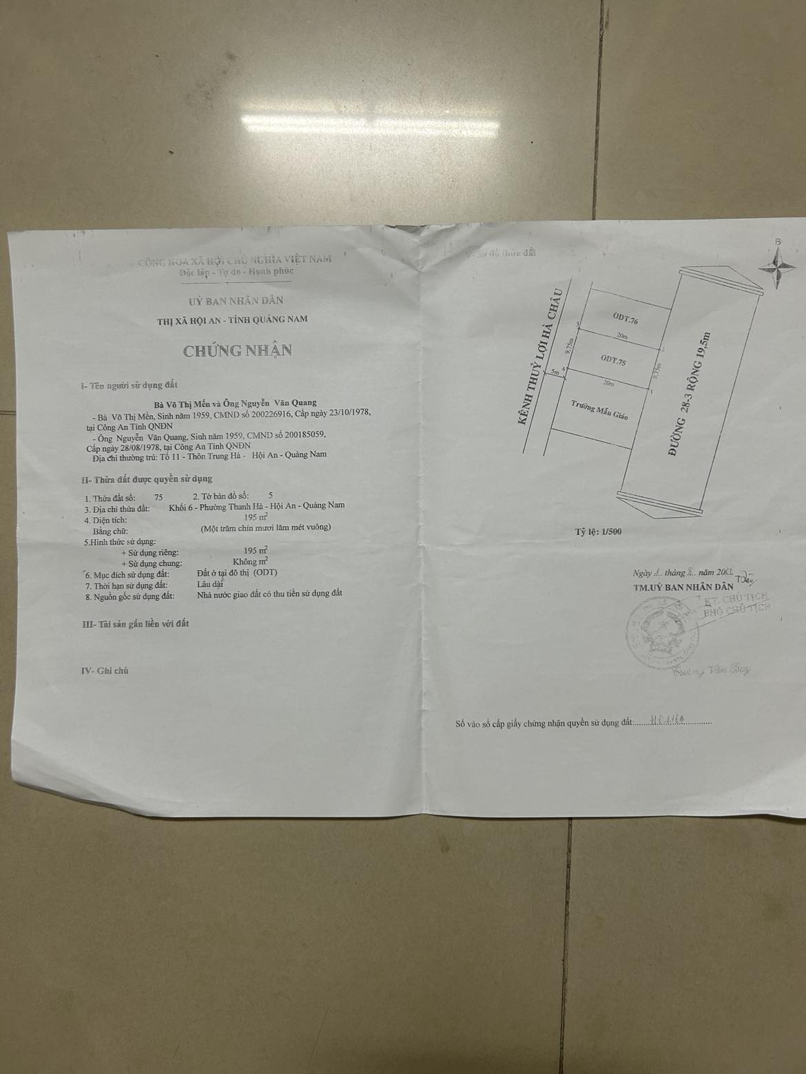 BÁN ĐẤT ĐẸP– P. THANH HÀ, TP. HỘI AN, QUẢNG NAM -  0905.187.012 (Anh Dũng) - Ảnh 3