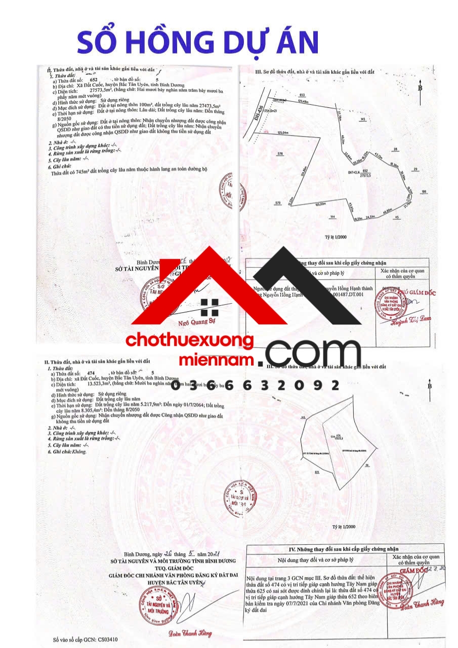 Bán đất xây xưởng 41.000m² tại Bắc Tân Uyên – 100% thổ cư, pháp lý sạch, đã có GPXD - Ảnh chính