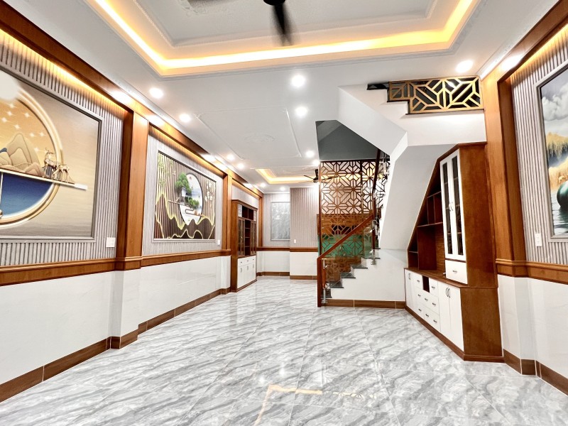 Bán nhà 4 Tầng Mây,đường nhựa 10m,hoàn công chuẩn chỉnh,gần Bcons - Ảnh chính