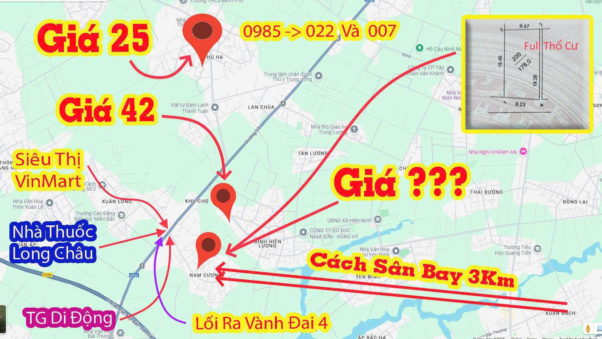 ĐẤT ĐẸP - GIÁ TỐT - Vị Trí Đắc Địa Tại Thôn Nam Cường, Xã Hiền Ninh, Huyện Sóc Sơn, TPHN - Ảnh 2