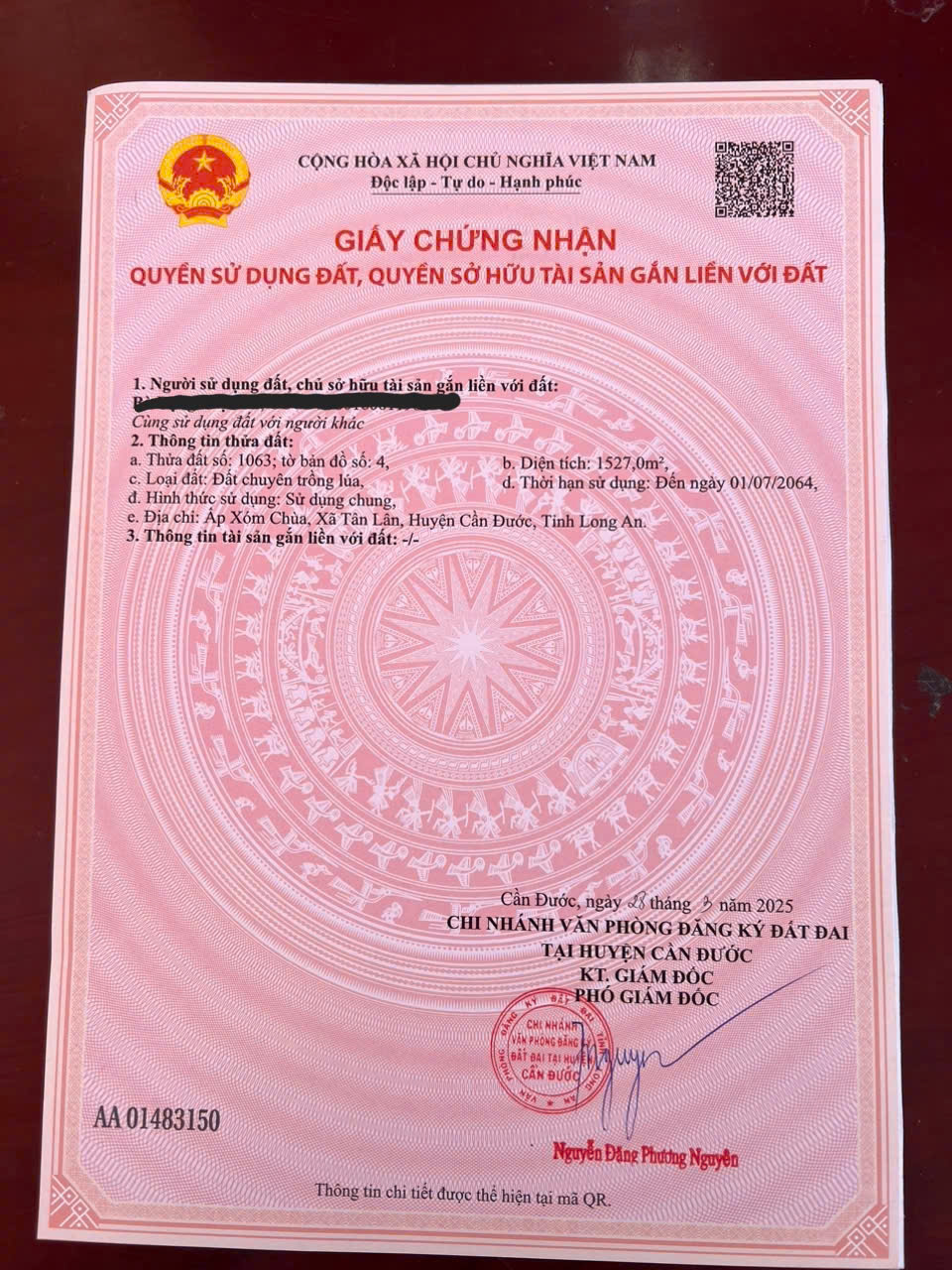 Chính Chủ Cần Bán Đất Lúa Ở Cần Đước - Long An - Ảnh 1