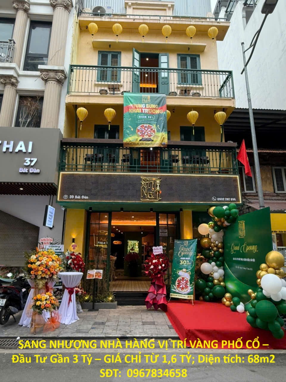SANG NHƯỢNG NHÀ HÀNG VỊ TRÍ VÀNG PHỐ CỔ – Đầu Tư Gần 3 Tỷ – GIÁ CHỈ TỪ 1,6 TỶ - Ảnh chính
