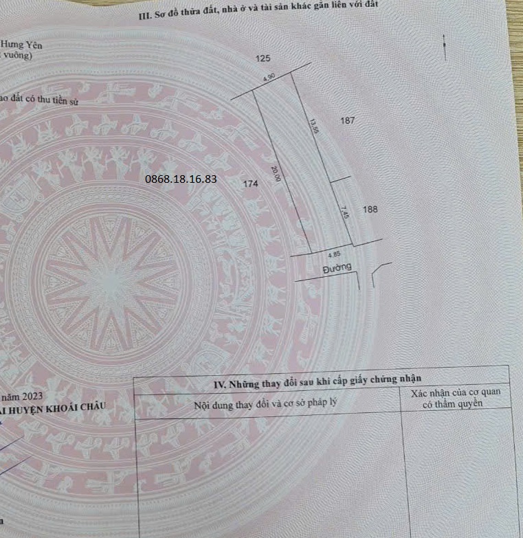Chính chủ cần bán 100m2 đất tại Khoái Châu, Hưng Yên, Giá Đầu tư,Ô tô tránh - Ảnh 3