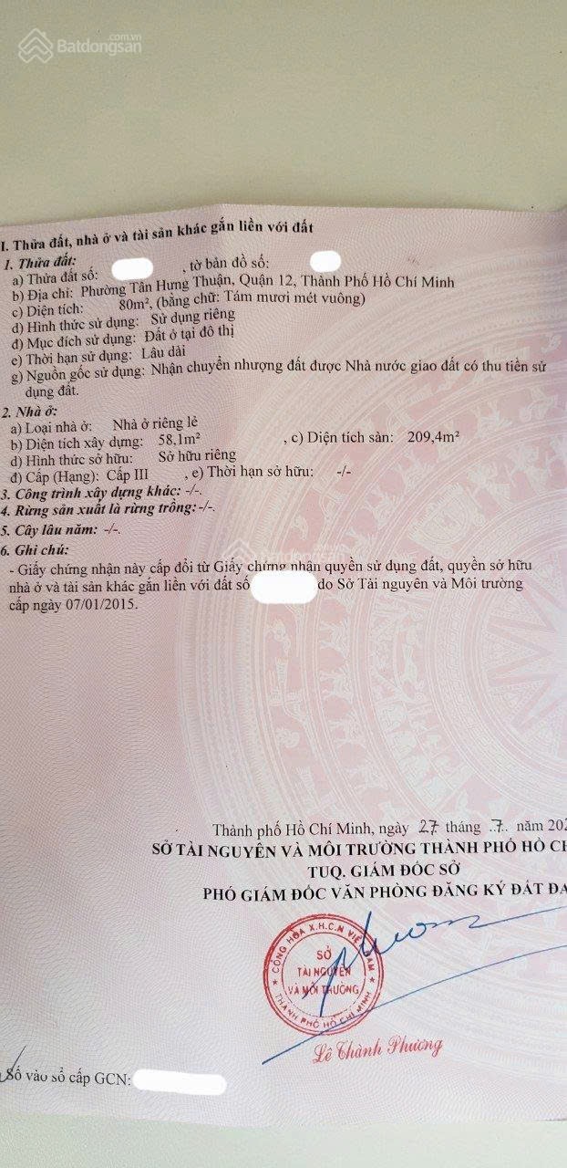 CHÍNH CHỦ CẦN BÁN CĂN NHÀ ĐẸP  Tại Nguyễn Văn Quá, Phường Tân Hưng Thuận, Quận 12, Tp Hồ Chí Minh - Ảnh 1