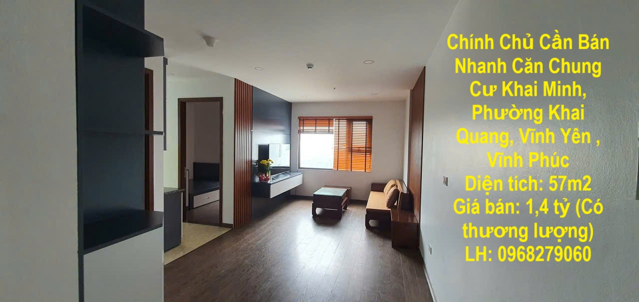 Chính Chủ Cần Bán Nhanh Căn Chung Cư Khai Minh, Phường Khai Quang, Vĩnh Yên , Vĩnh Phúc - Ảnh chính
