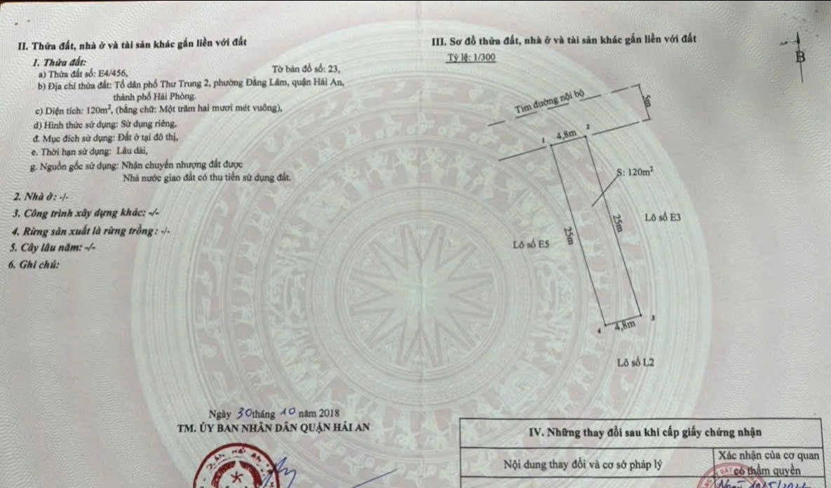 Đất phân lô 333 Văn Cao, 272m, ngang gần 10m, Giá cực rẻ 47 tr/m - Ảnh chính