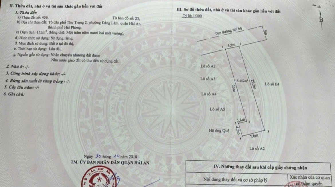 Đất phân lô 333 Văn Cao, 272m, ngang gần 10m, Giá cực rẻ 47 tr/m - Ảnh 1