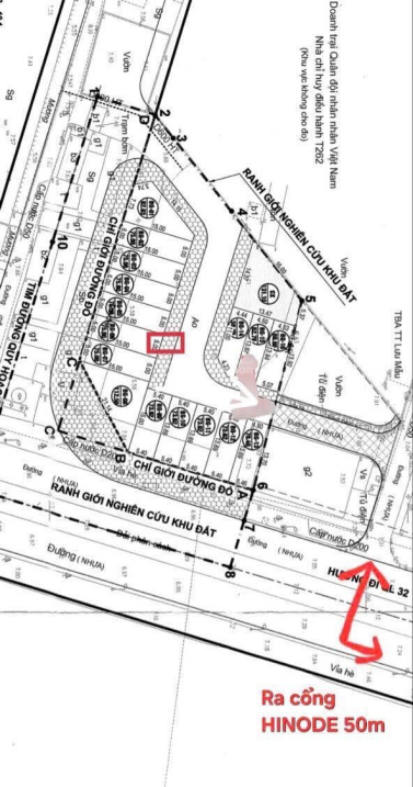 KĐT Hinode - Park: Đất 75m2 phân lô, vỉa hè + đường 2 ôtô tránh - sát QL32 - Ảnh chính