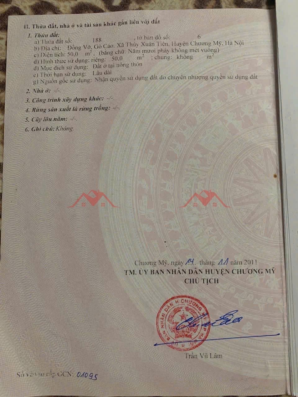 CHÍNH CHỦ BÁN LÔ ĐẤT 50M TẠI THỦY XUÂN TIÊN-CHƯƠNG MỸ-HÀ NỘI - Ảnh 4