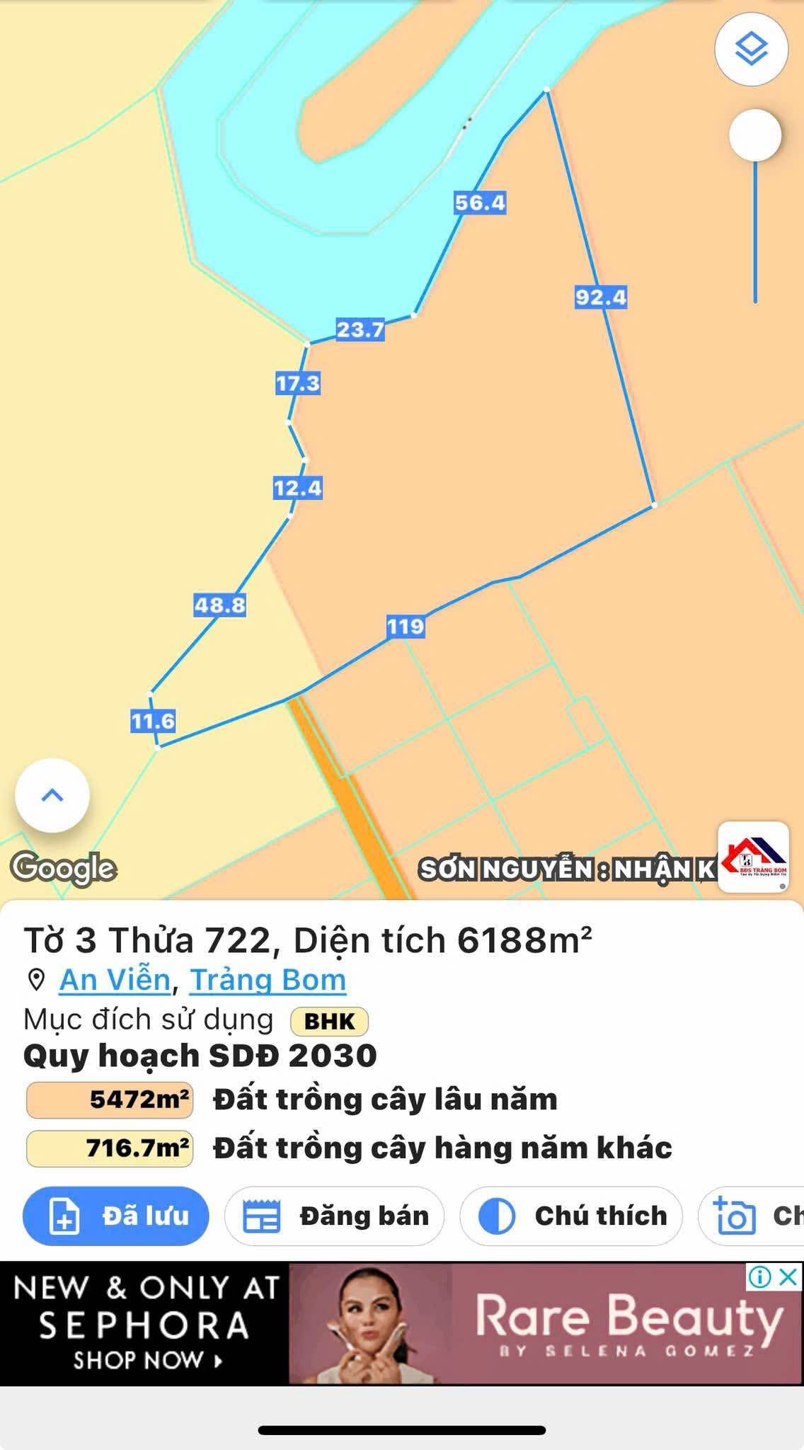 DUY NHẤT Lô Đất  Hơn 6000m2, View Sông Buông Tại Xã An Viễn, Huyện Trảng Bom, Đồng Nai. - Ảnh 2