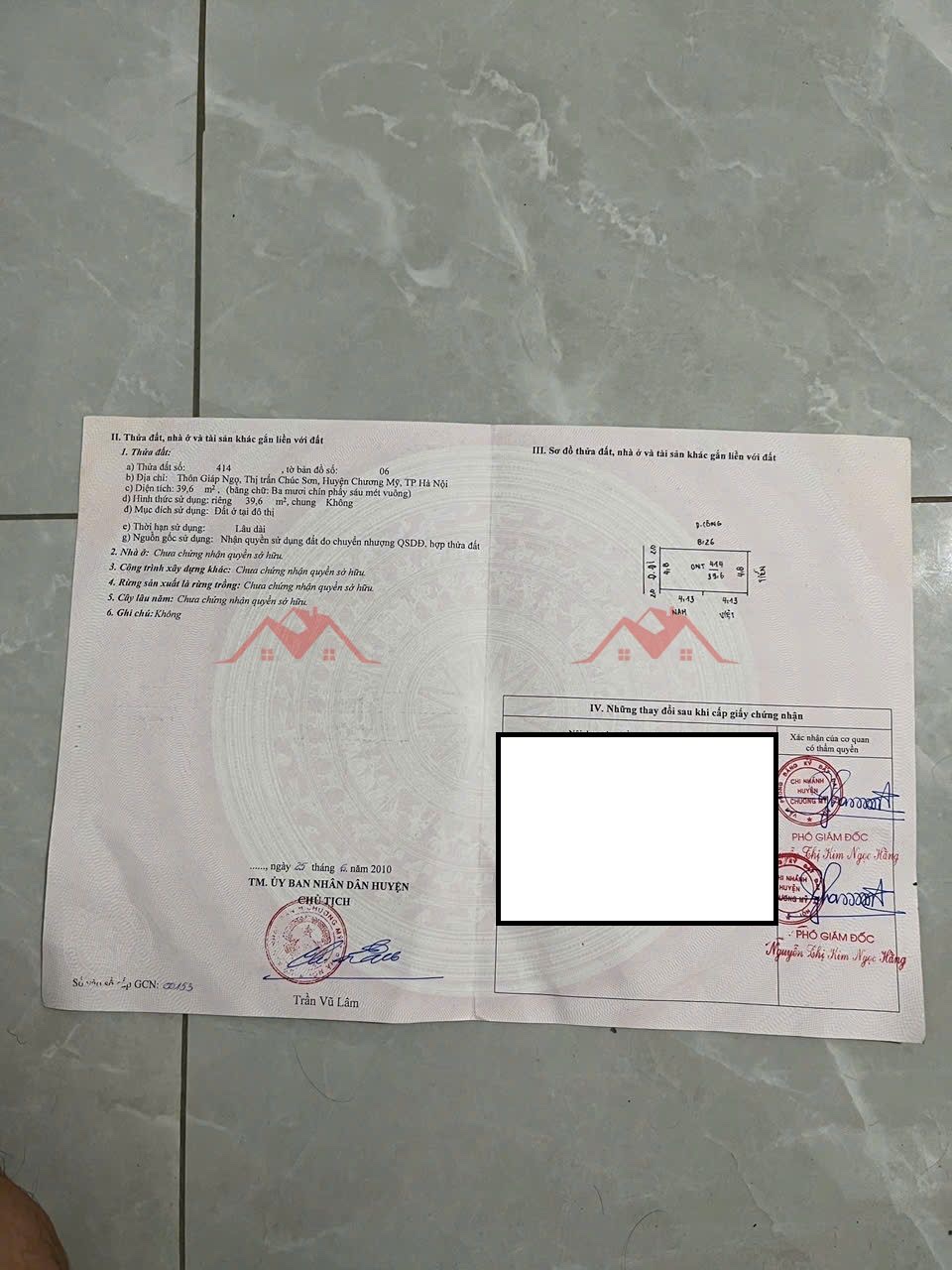 CHÍNH CHỦ BÁN LÔ ĐẤT 39,6M TẠI GIÁP NGỌ-TT CHÚC SƠN-CHƯƠNG MỸ-HÀ NỘI - Ảnh 3