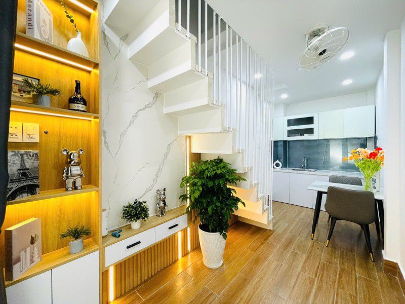 GIÁP BÌNH THẠNH - NGUYỄN VĂN NGHI P7 GV  - 4 TẦNG 3PN - DTSD 50m2 - HẺM 1 TRỤC - 20m RA MẶT TIỀN - - Ảnh chính
