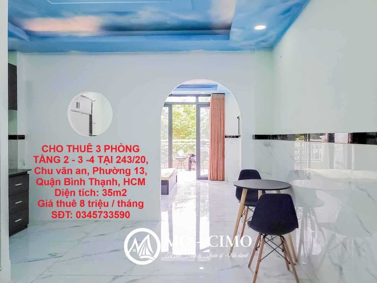 CHO THUÊ 3 PHÒNG TẦNG 2 - 3 -4 TẠI 243/20, Chu văn an, Phường 13, Quận Bình Thạnh, HCM - Ảnh chính