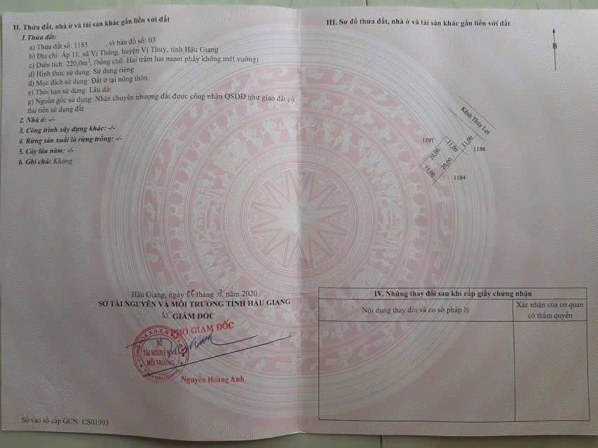 MÌNH CẦN BÁN NHANH LÔ ĐẤT SỔ HỒNG KHU VỊ THẮNG - VỊ THỦY - Ảnh 1