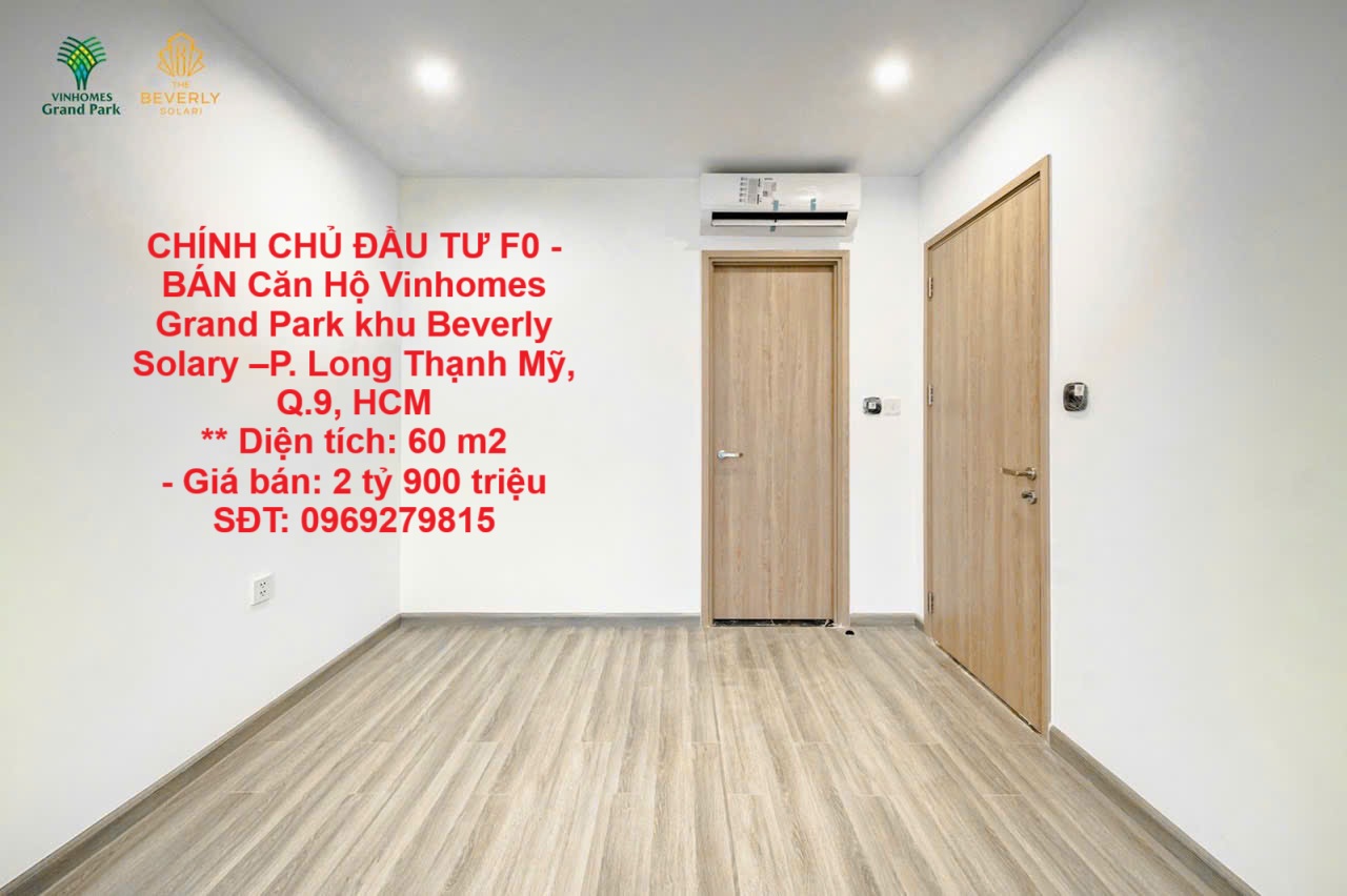 CHÍNH CHỦ ĐẦU TƯ F0 - BÁN Căn Hộ Vinhomes Grand Park khu Beverly Solary –P. Long Thạnh Mỹ, Q.9, HCM - Ảnh chính