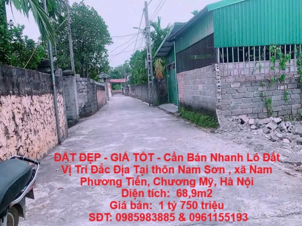 ĐẤT ĐẸP - GIÁ TỐT - Cần Bán Nhanh Lô Đất Vị Trí Đắc Địa Tại Nam Phương Tiến, Chương Mỹ, Hà Nội - Ảnh chính