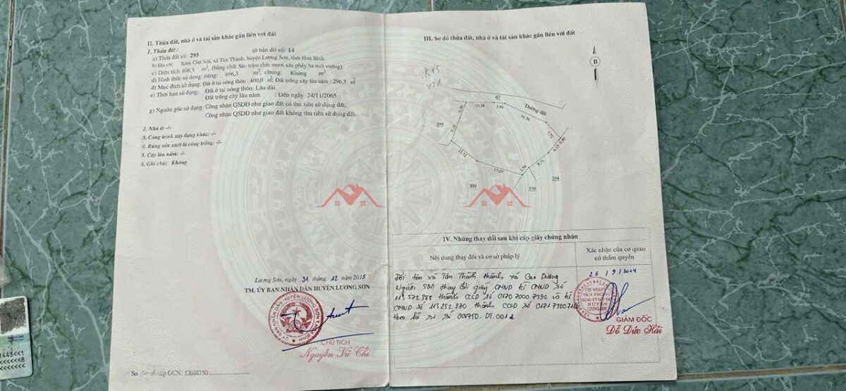 CHÍNH CHỦ BÁN LÔ ĐẤT 696,1M TẠI LƯƠNG SƠN-HÒA BÌNH - Ảnh 4