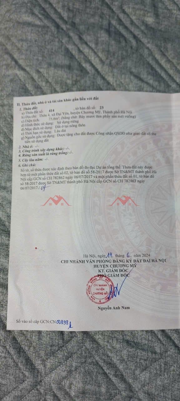 CHÍNH CHỦ BÁN LÔ ĐẤT 75,6M TẠI ĐẠI YÊN-CHƯƠNG MỸ-HÀ NỘI - Ảnh 2