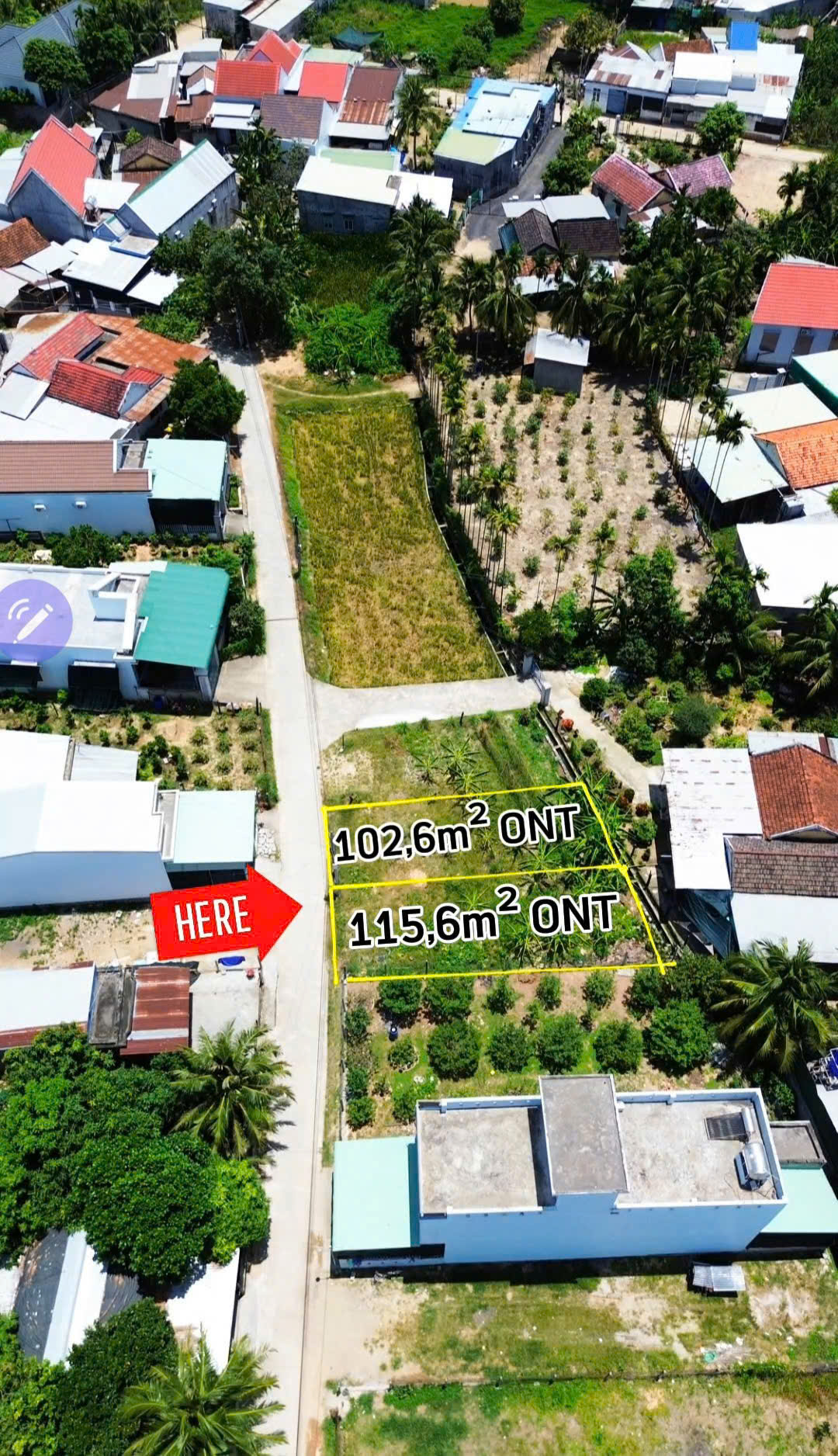 Đất thổ cư thuộc thôn phú Hậu xã suối hiệp diên  khánh <br>dt 102m2, bán 918 tr lh: - Ảnh 1