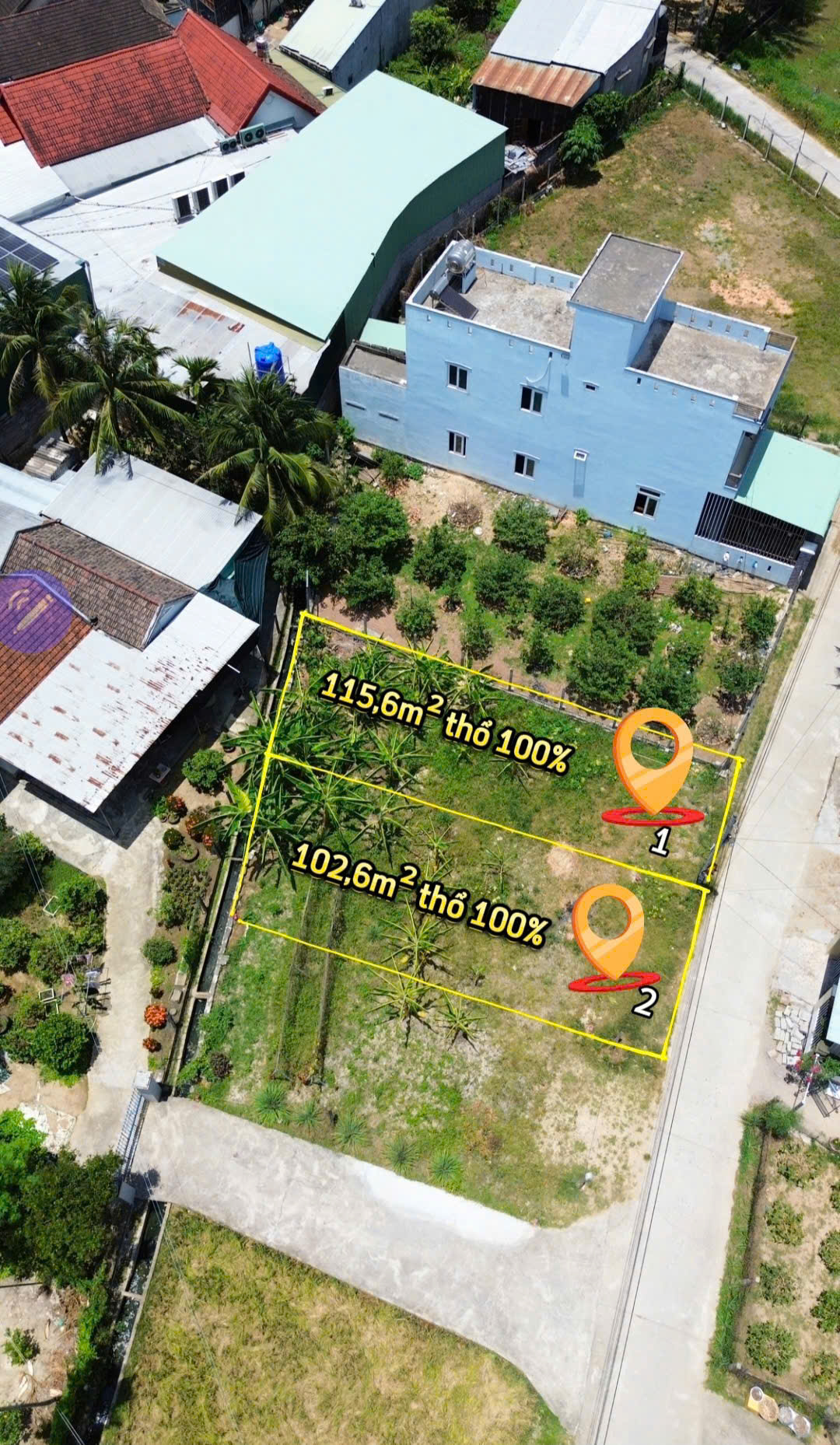 Đất thổ cư thuộc thôn phú Hậu xã suối hiệp diên  khánh <br>dt 102m2, bán 918 tr lh: - Ảnh 2
