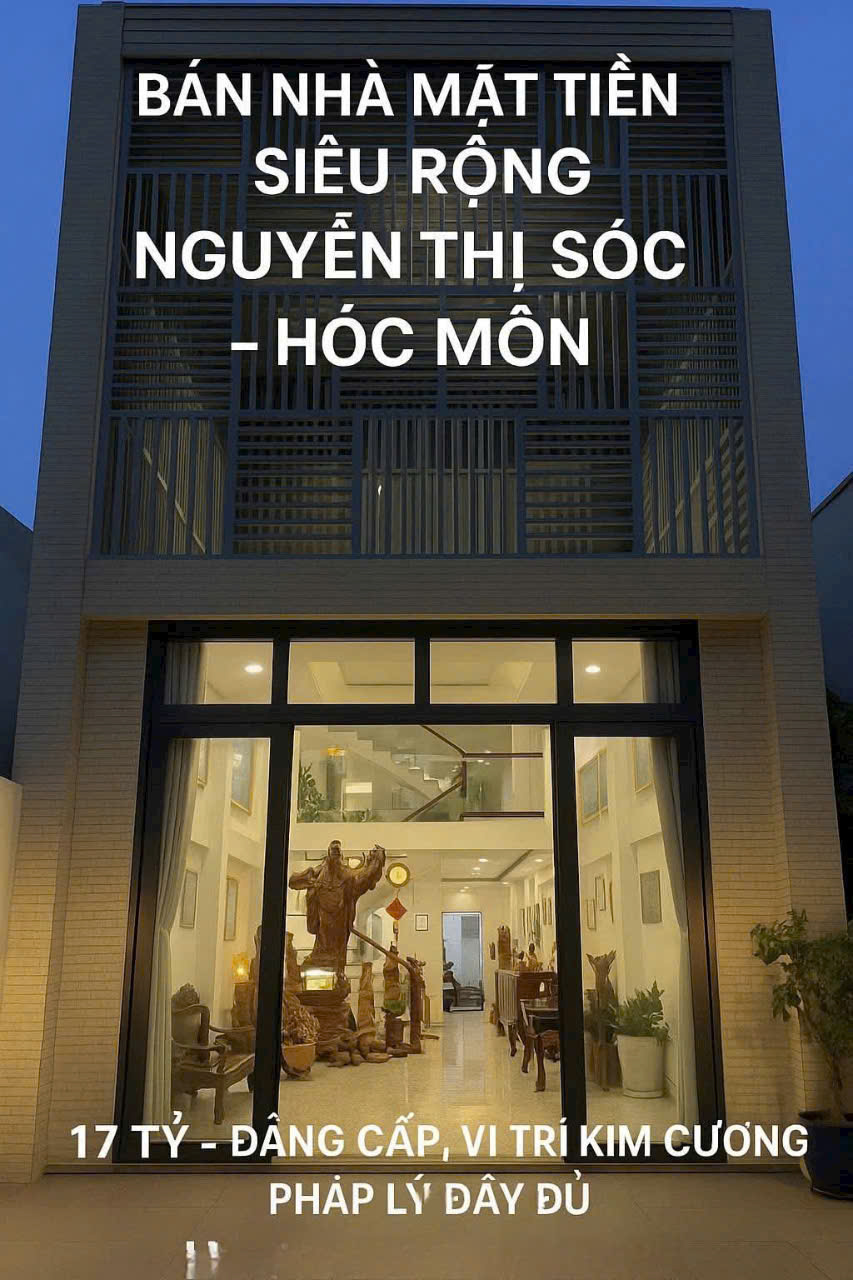 Bán Nhà 6 Tầng (6x32) Mặt Tiền Nguyễn Thị Sóc, Bà Điểm, Hóc Môn - Ảnh chính
