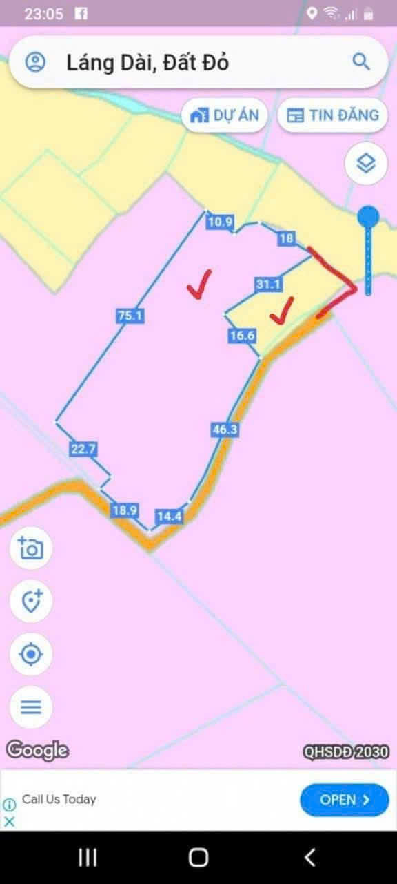 Chủ cần ra gấp miến đất 3500m có 100m thổ cư đất hồng - Ảnh 1