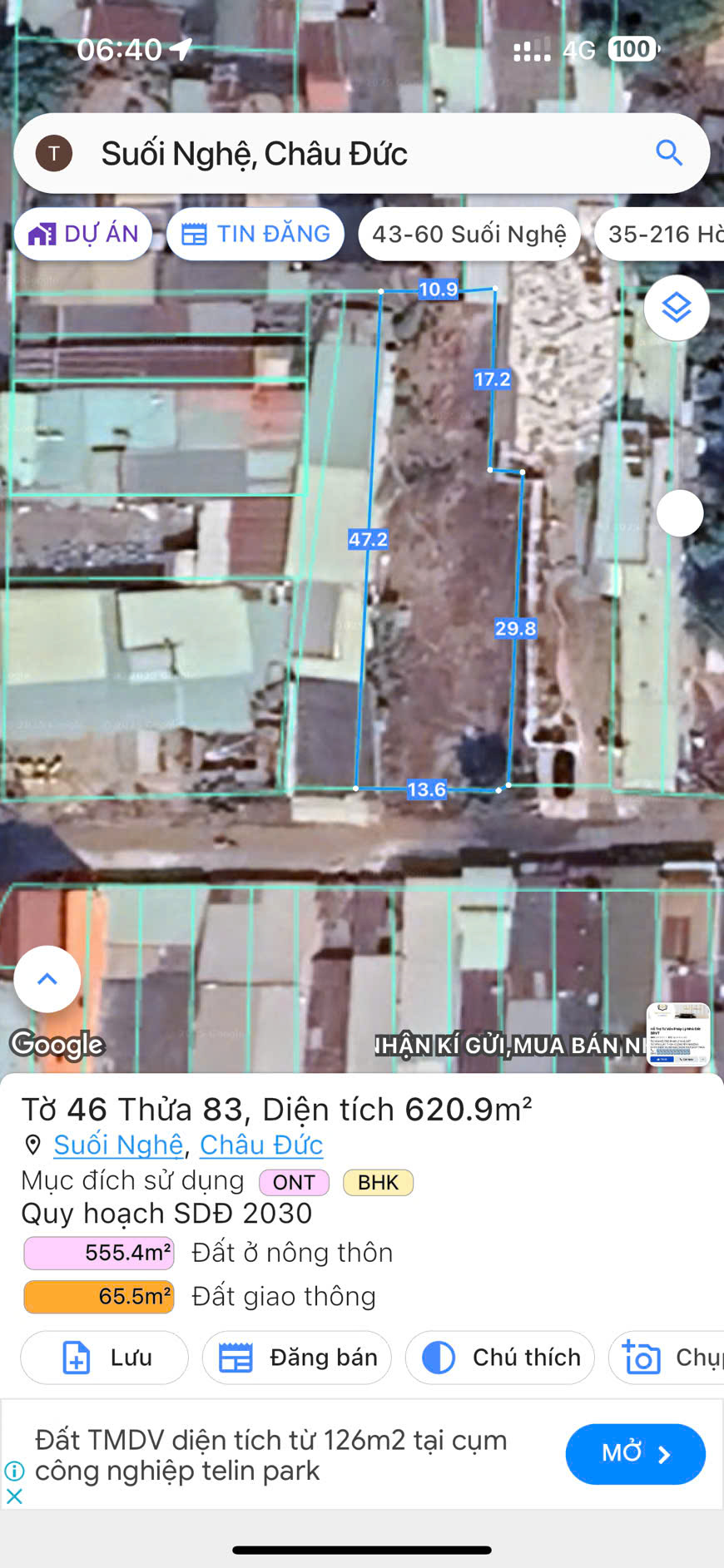 Chủ cân bán lô đất  vị trí đep thuận tiện kinh doanh - Ảnh chính