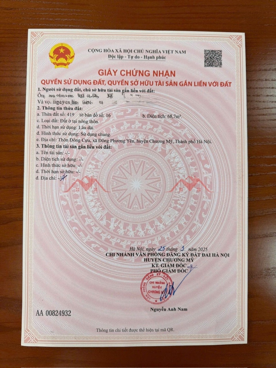 CHÍNH CHỦ BÁN LÔ ĐẤT 68,7M TẠI ĐÔNG PHƯƠNG YÊN-CHƯƠNG MỸ-HÀ NỘI - Ảnh 4
