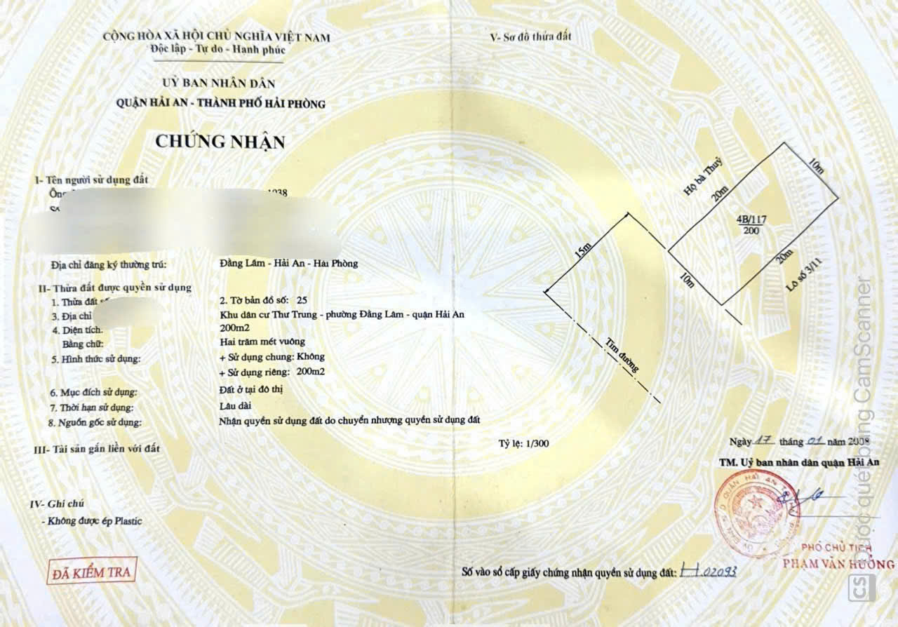 Đất mặt đường 30m khu phân lô Thư Trung 2 - Văn Cao, 200m, MT 10m, Giá 58 tr/m - Ảnh 3