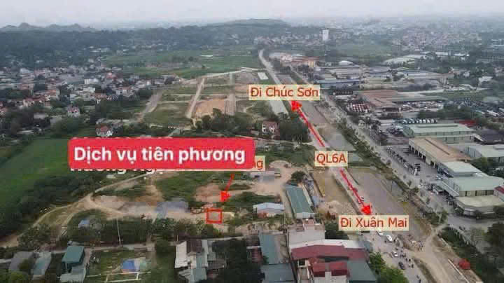 Bán lô đất dịch vụ Tiên Phương 75m mặt tiền 6m ,ô tô tránh nhau gần ql6 và kcn phú nghĩa - Ảnh 1