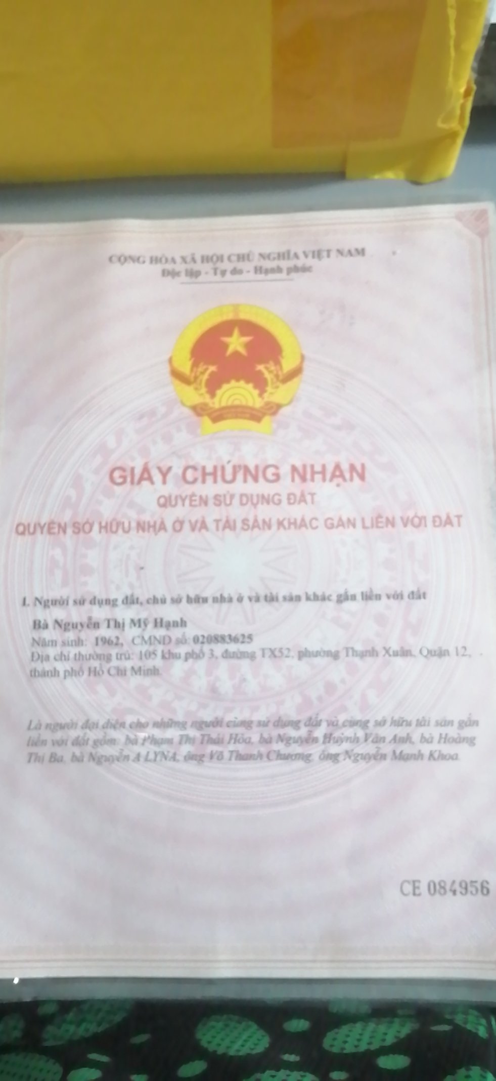BÁN ĐẤT THỔ CƯ MẶT TIỀN THẠNH XUÂN , Q.12, - 76M2, GIÁ 1.,6 TỶ - - Ảnh chính