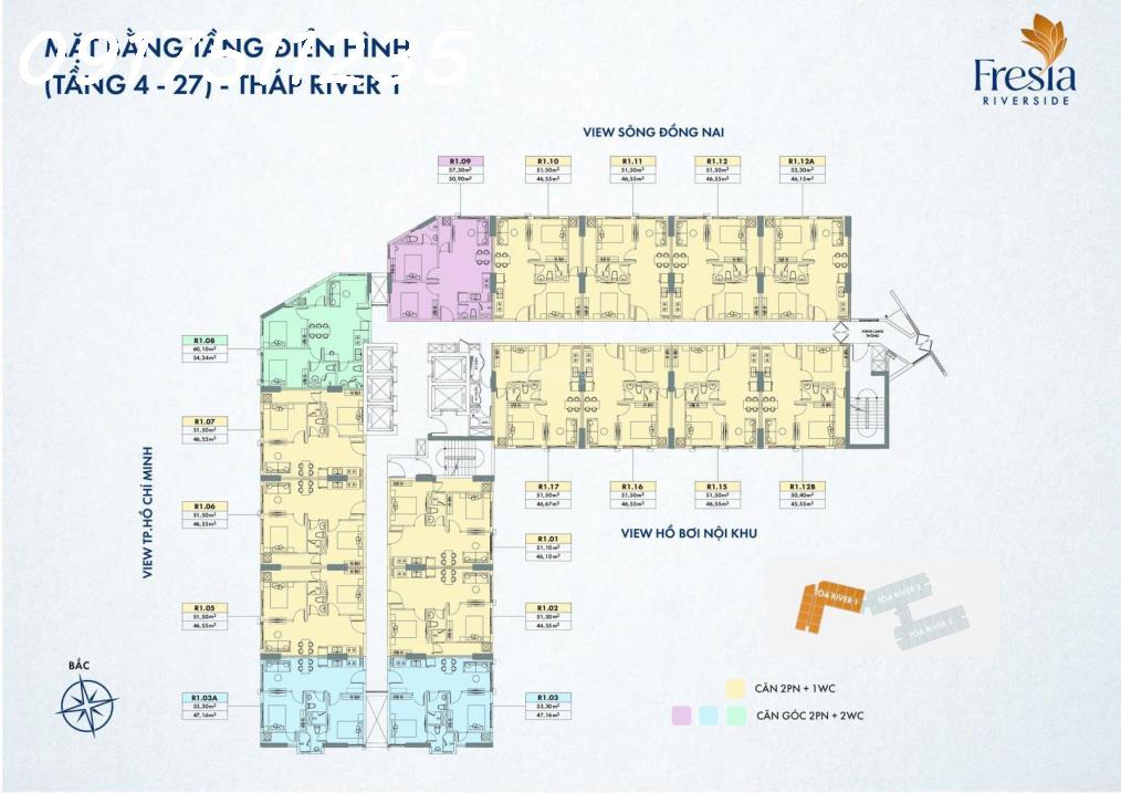 booking sớm dự án căn hộ Fresia Riverside, 1,56 tỷ căn 2PN - Ảnh 2