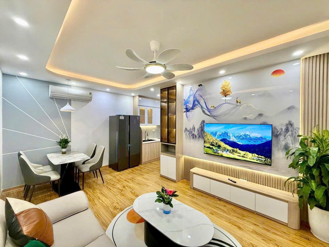 Căn hộ chung cư Toà Rice City Tây Nam Linh Đàm - Quận Hoàng Mai, 58m2 x 2 ngủ, full nội thất, chỉ 3 - Ảnh 1