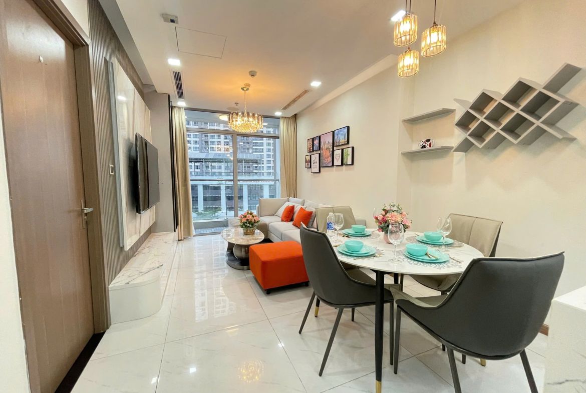 Vinhomes Central Park  Căn hộ 2PN đầy đủ nội thất với tiện nghi hiện đại và vị trí đắc địa với ID - Ảnh 1